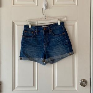 Madewell high-rise jean shorts